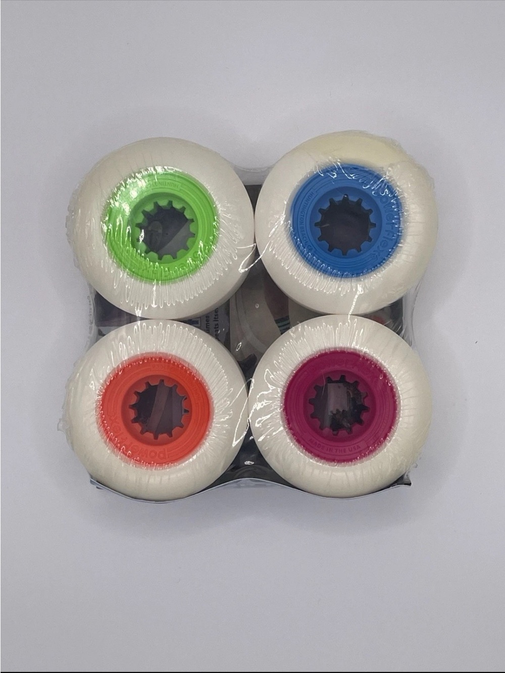 Powerflex Gumball 56mm Skateboard Wheels Set of 4 Multicolored
